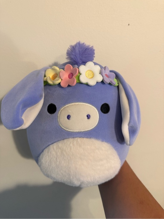 Squishmallows Other - Squishmallows 8” Purple Donkey Pony Flower Crown Plush Stuffed Animal